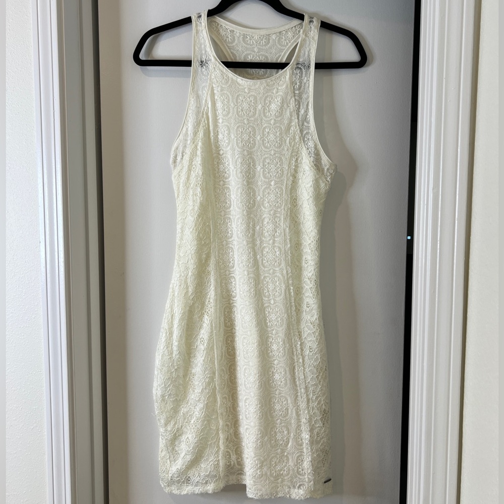 A&F Cream Lace Mini Dress - size M